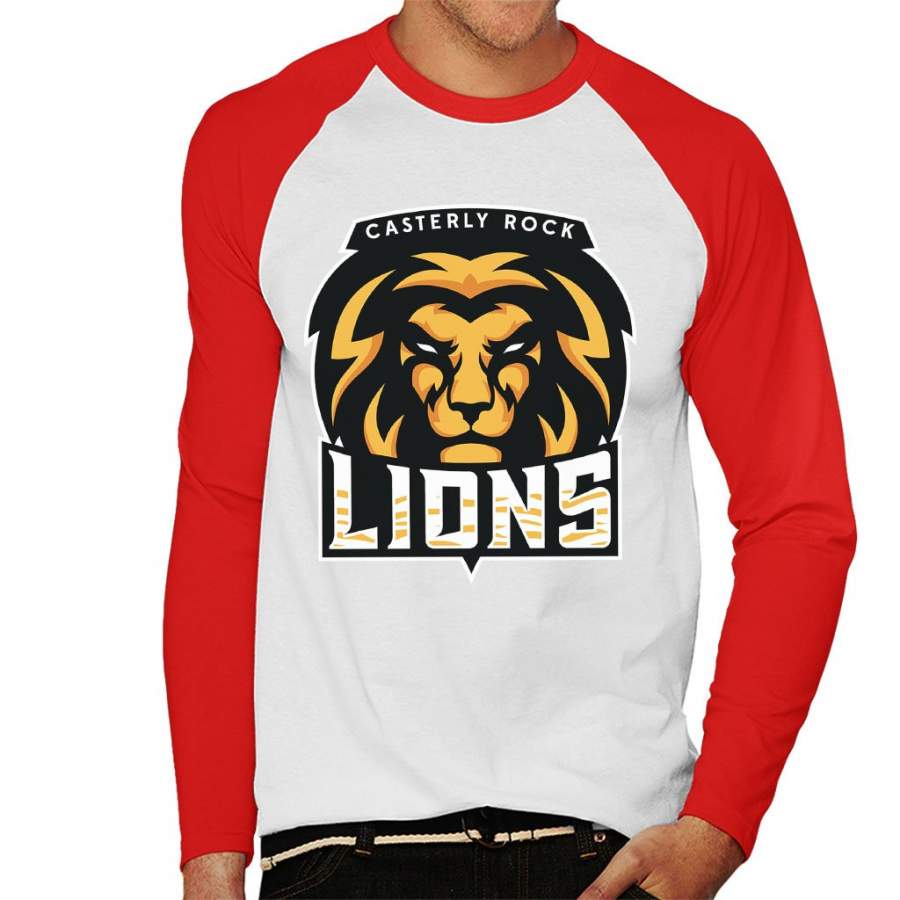 Casterly Rock Lions Game Of Thrones Men’s Baseball Long Sleeved T-Shirt