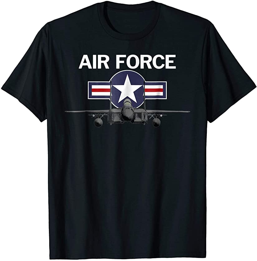 Air Force T-Shirt with Vintage Roundel and F15 Jet