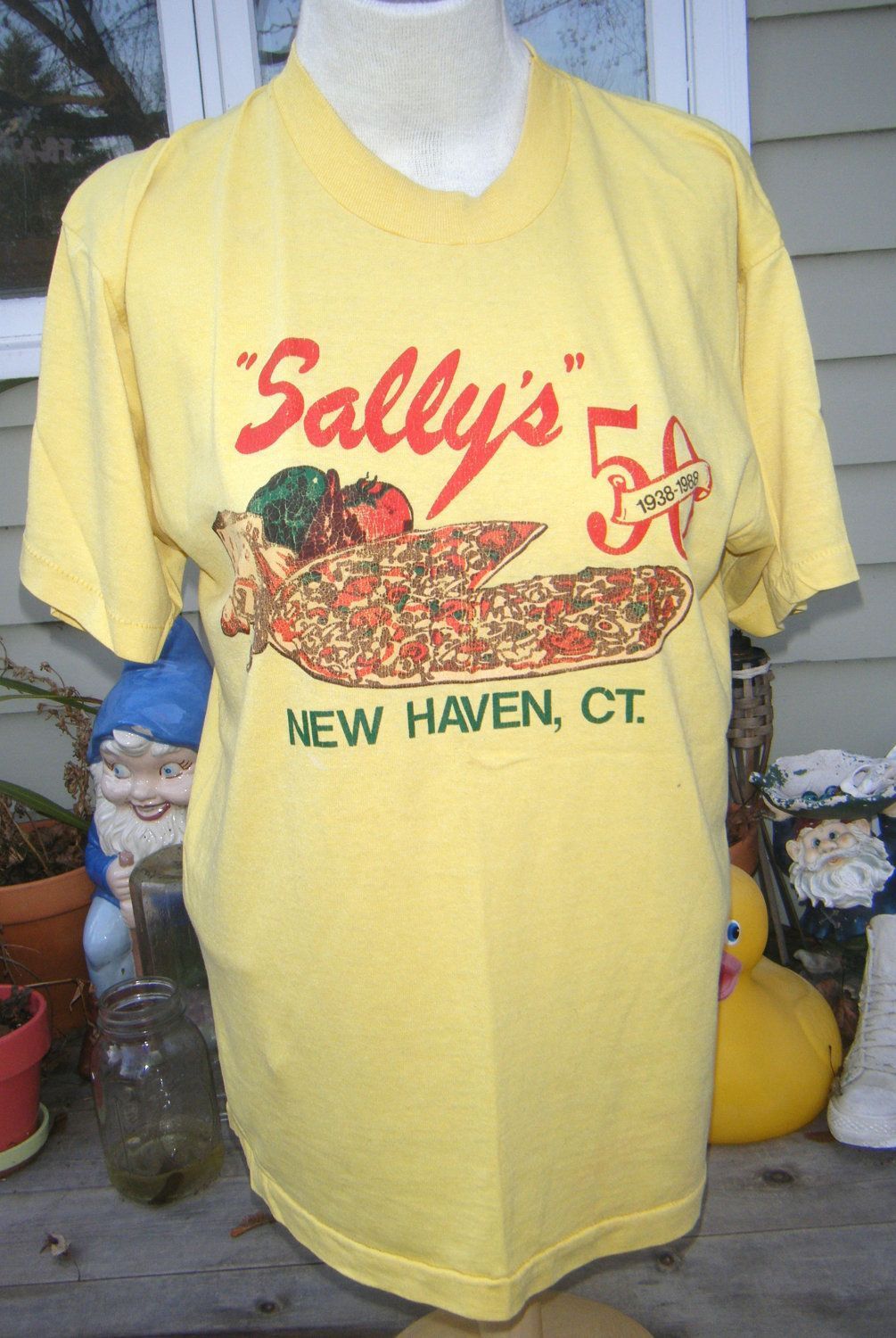 Sally Pizza New Haven Ct Vintage 1988 Shirt By Lilmissthrifty Shirt