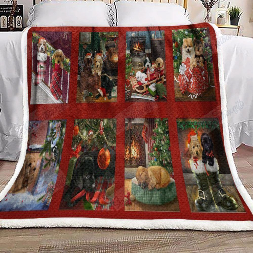 Christmas Puppy Gs-Cl-Ld2906 Fleece Blanket