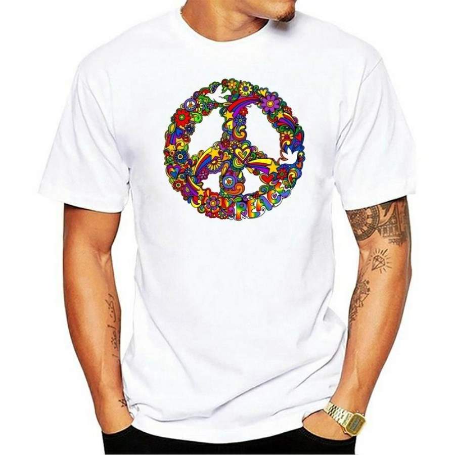 Symbol of Peace Men T-shirt Funny Print letter all might T Shirt Men Summer Casual Short-sleeved T-shirt Tops