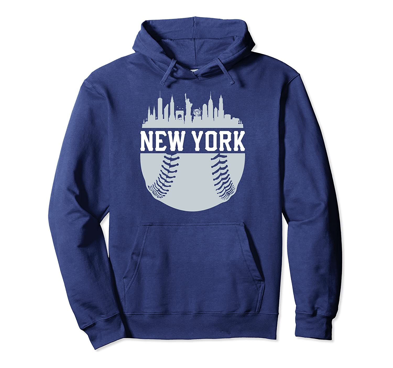 Vintage New York City Downtown NY Skyline Baseball Pullover Hoodie, T-Shirt, Sweatshirt, Tank Top, Racerback, Dolman