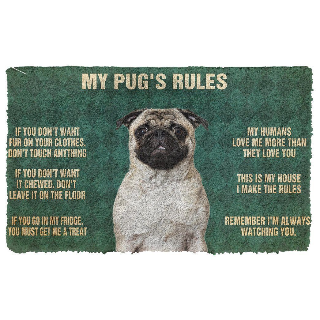 Gearhumans 3D Pug’S Rules Doormat