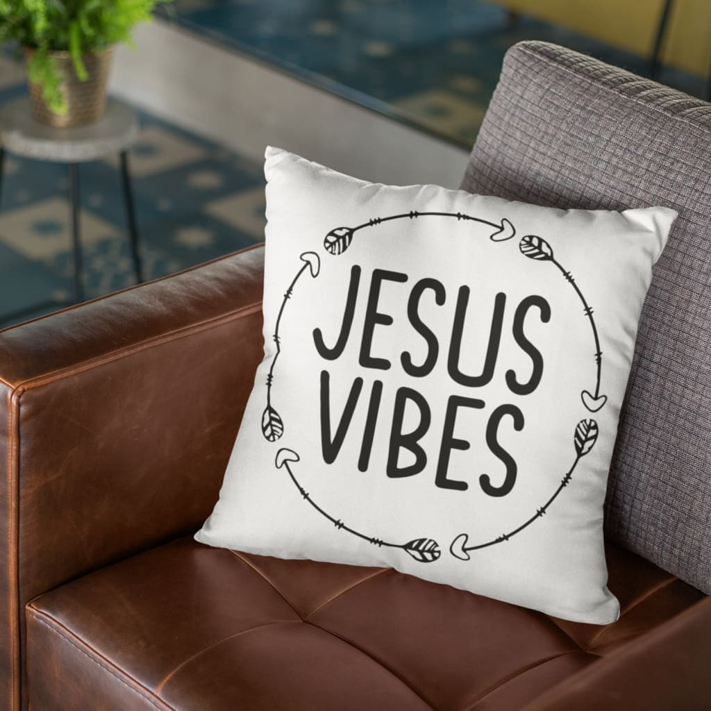 Jesus Vibes Christian Pillow