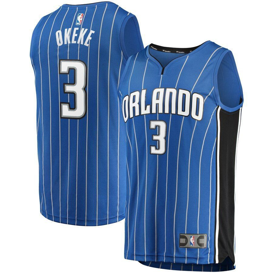 Chuma Okeke Orlando Magic 2019 NBA Draft First Round Pick Fast Break Jersey Blue Icon Brandedition