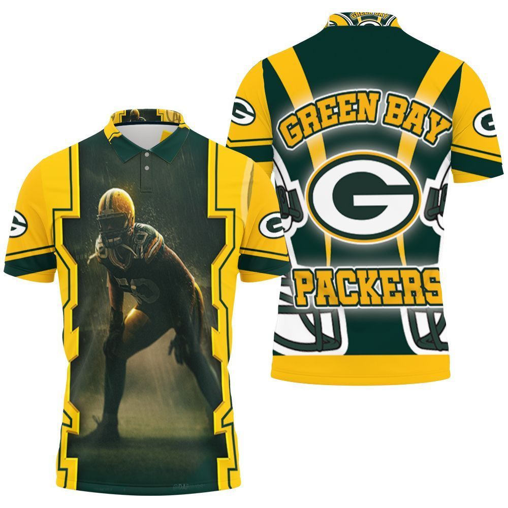 Green Bay Packers A. J. Hawk 50 For Fans 3D Polo Shirt, Jersey