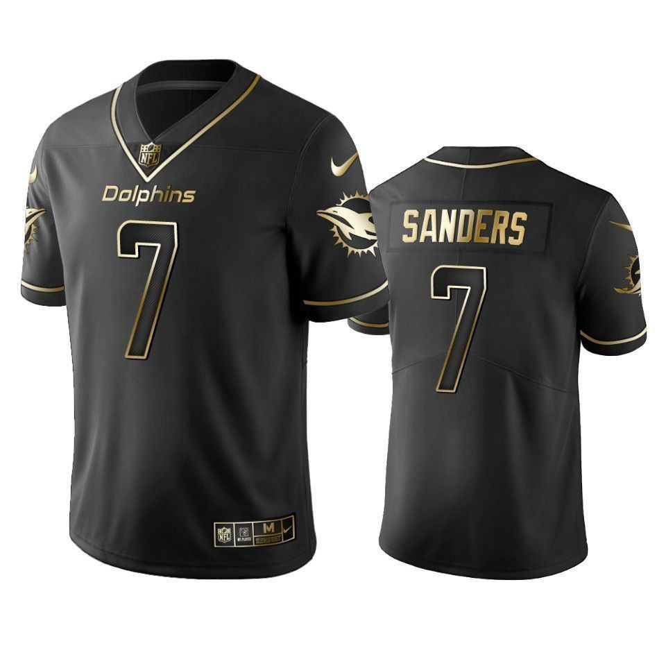 Miami Dolphins Jason Sanders Black Golden Edition 2021 Vapor Untouchable Limited Mens 3D Jersey