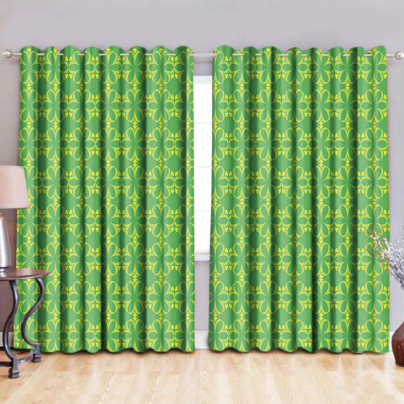 Afrocentric Curtains Pretty Black Afro Lady Perfect Flowers Pattern Ornament Green Modern Window Decor Ideas