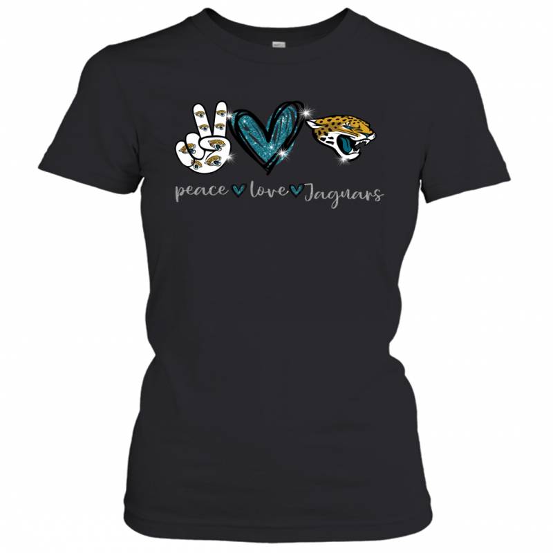 Peace Love Jaguars gift for Jacksonville Jaguars Fans Women’s T-Shirt