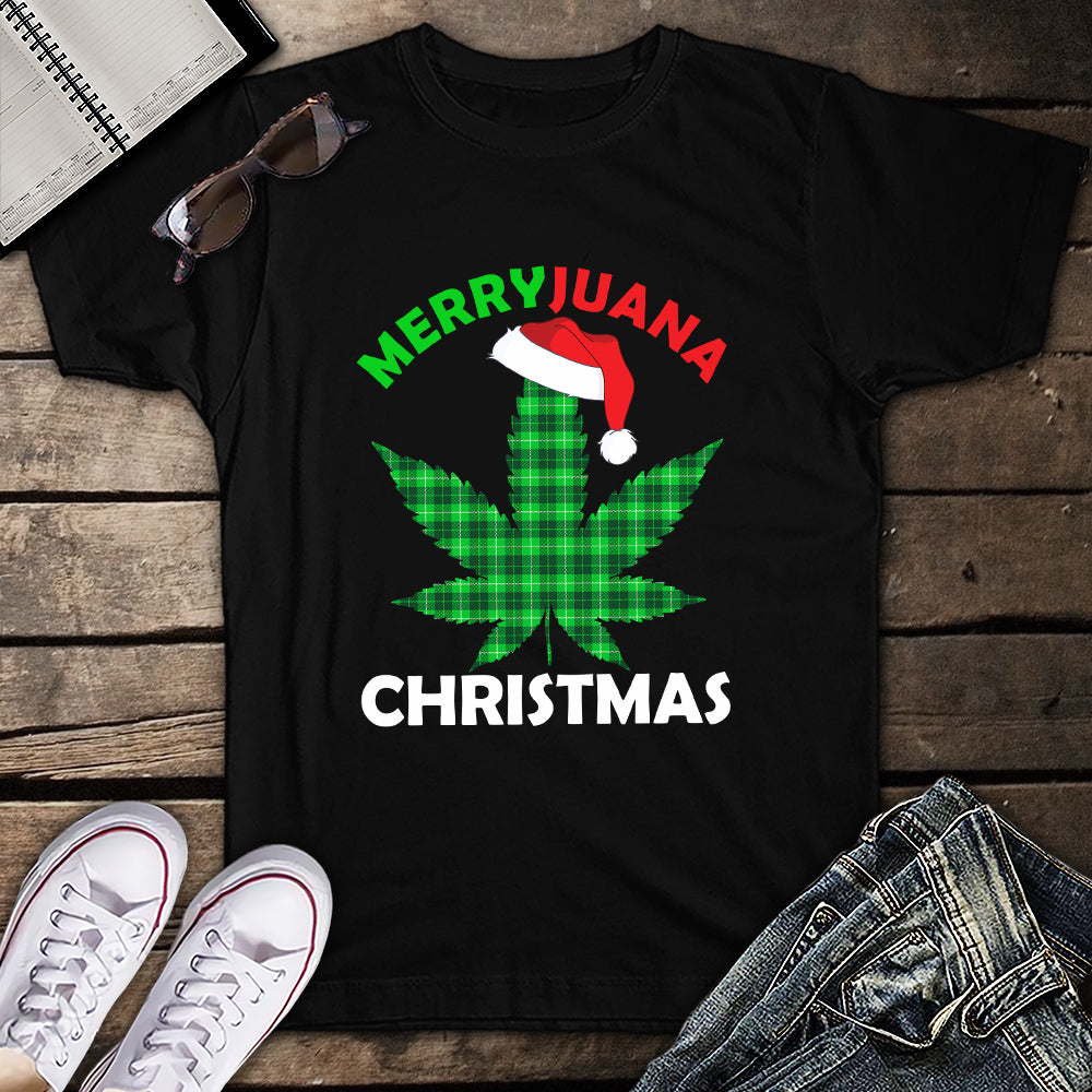 Merryjuana Weed Leaf Funny Christmas Pajama X-Mas T-Shirt