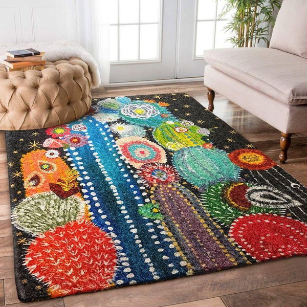 Cactus Flowers Rectangle Rug 11