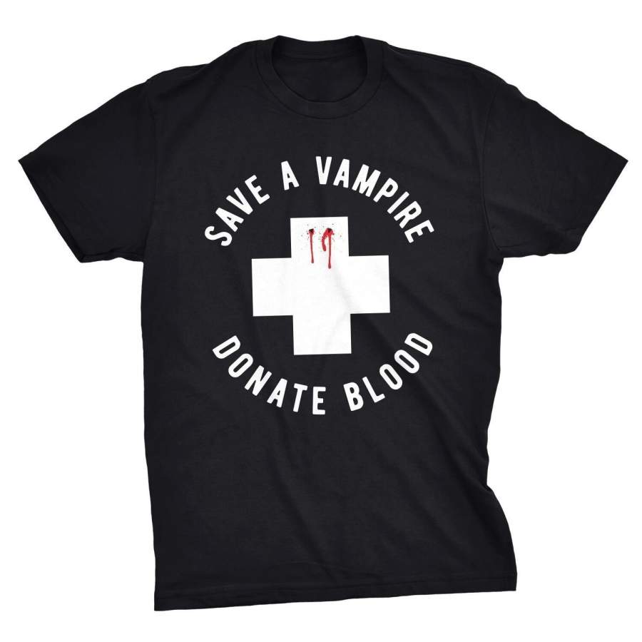 Halloween Vampire Shirt, Spooky Blood Shirt Men, Halloween Drinking Shirt, Save A Vampire Donate Blood Halloween T Shirt