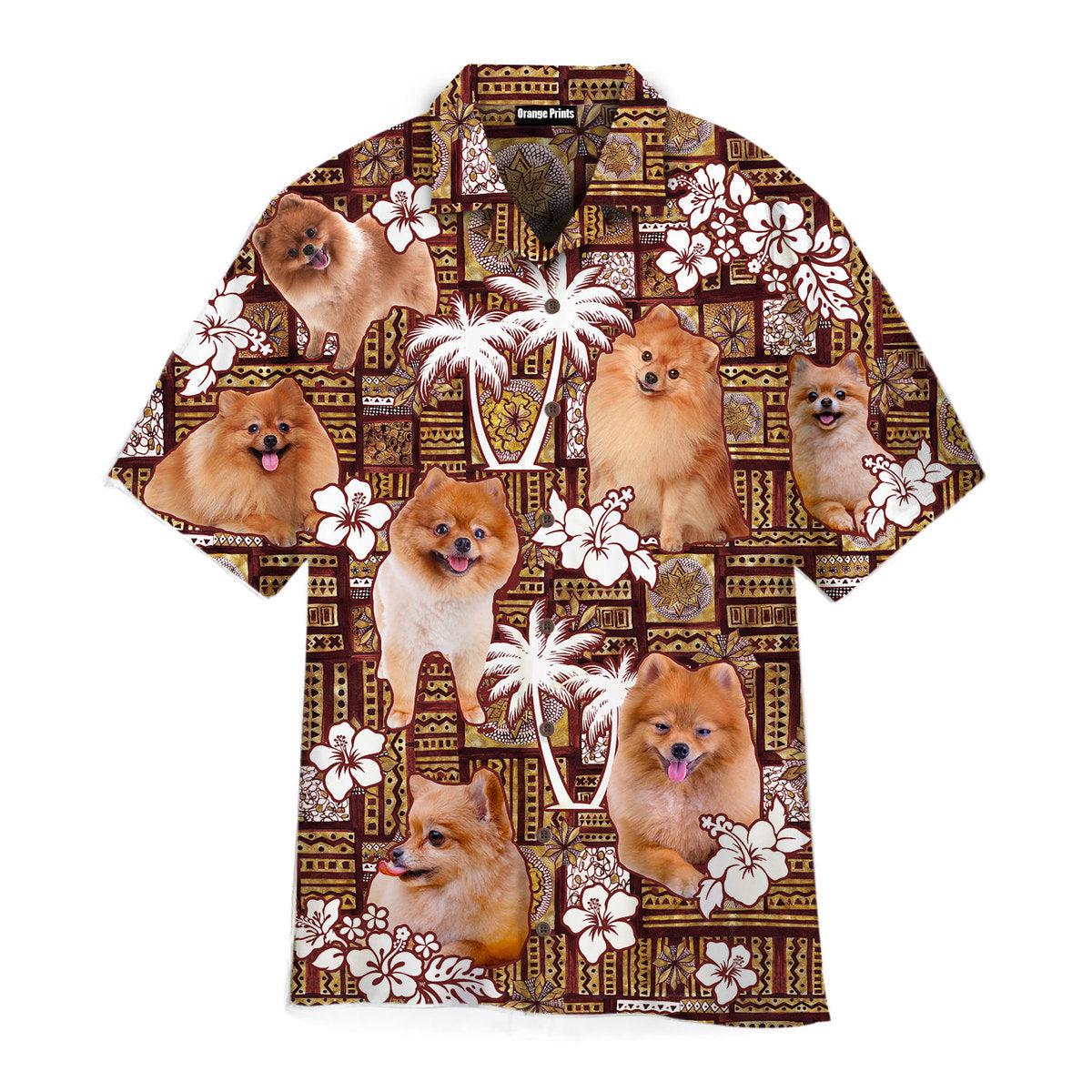 Pomeranian Tropical Dog Lover Hawaii Shirt For Men Women Ha83010