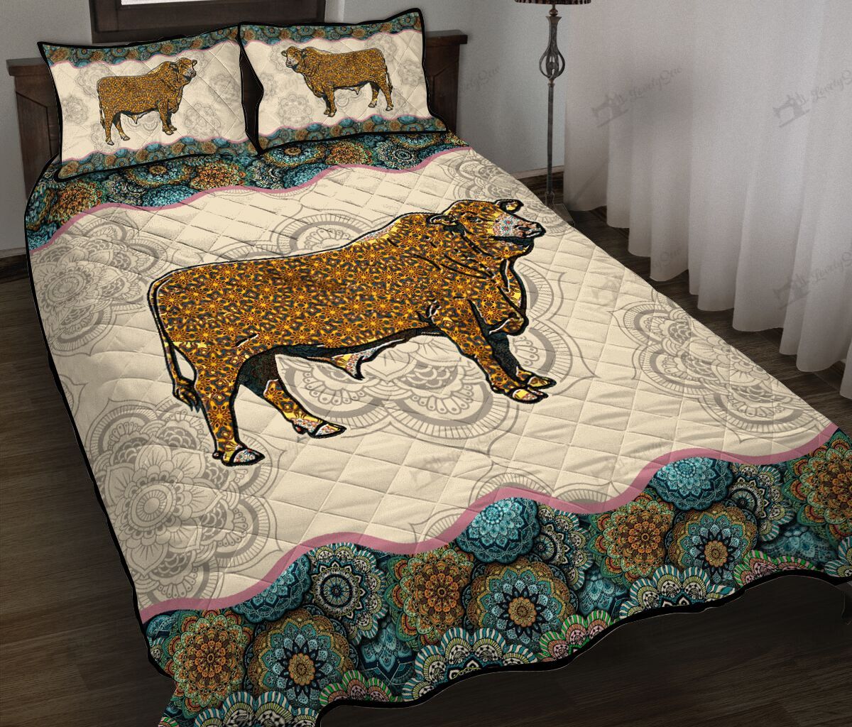 Angus cattle mandala pattern Quilt Bed Set & Quilt Blanket DVE21022701-DVQ21022701