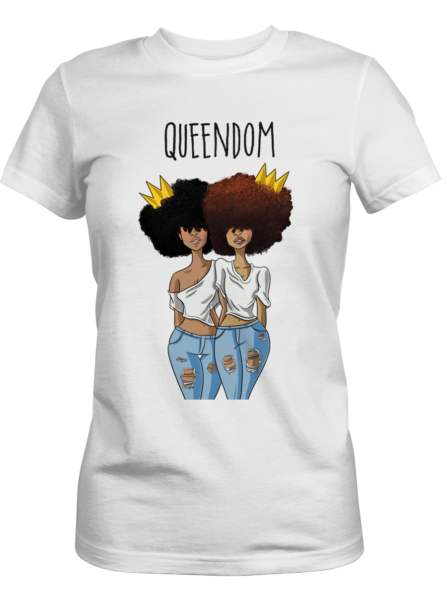 Queendom Shirt For Afro Girl Art Shirt For Black Girl