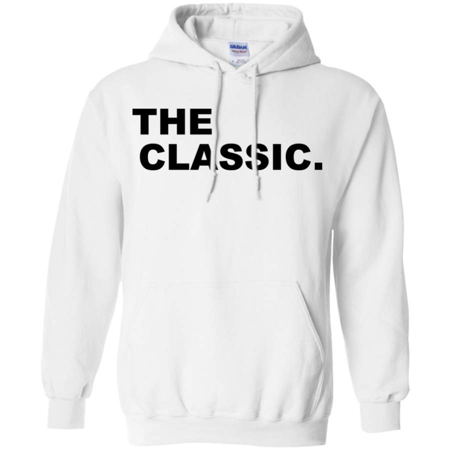 The Classic Black Text Pullover Hoodie 8 oz