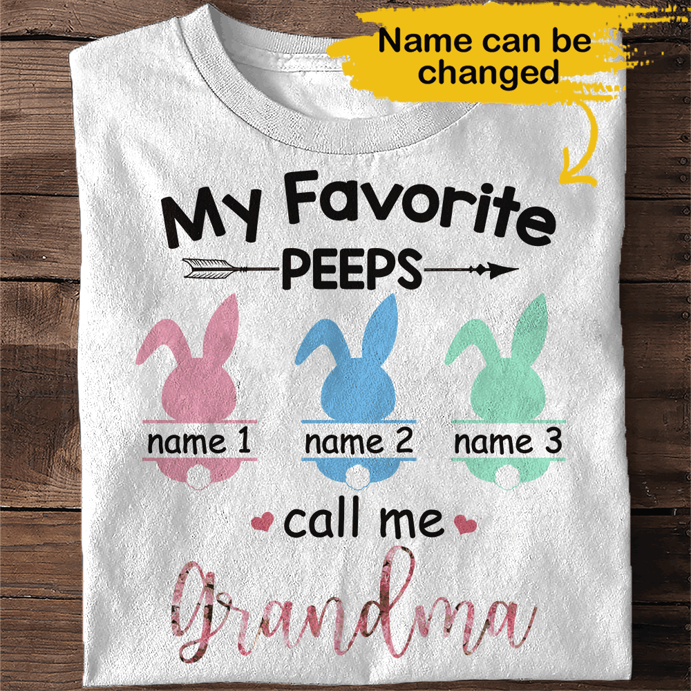 My Favorite Peeps Call Me Grandpa Bunnies Custom Bunny & Name Personalized Standard T-Shirt Sweatshirt Hoodie