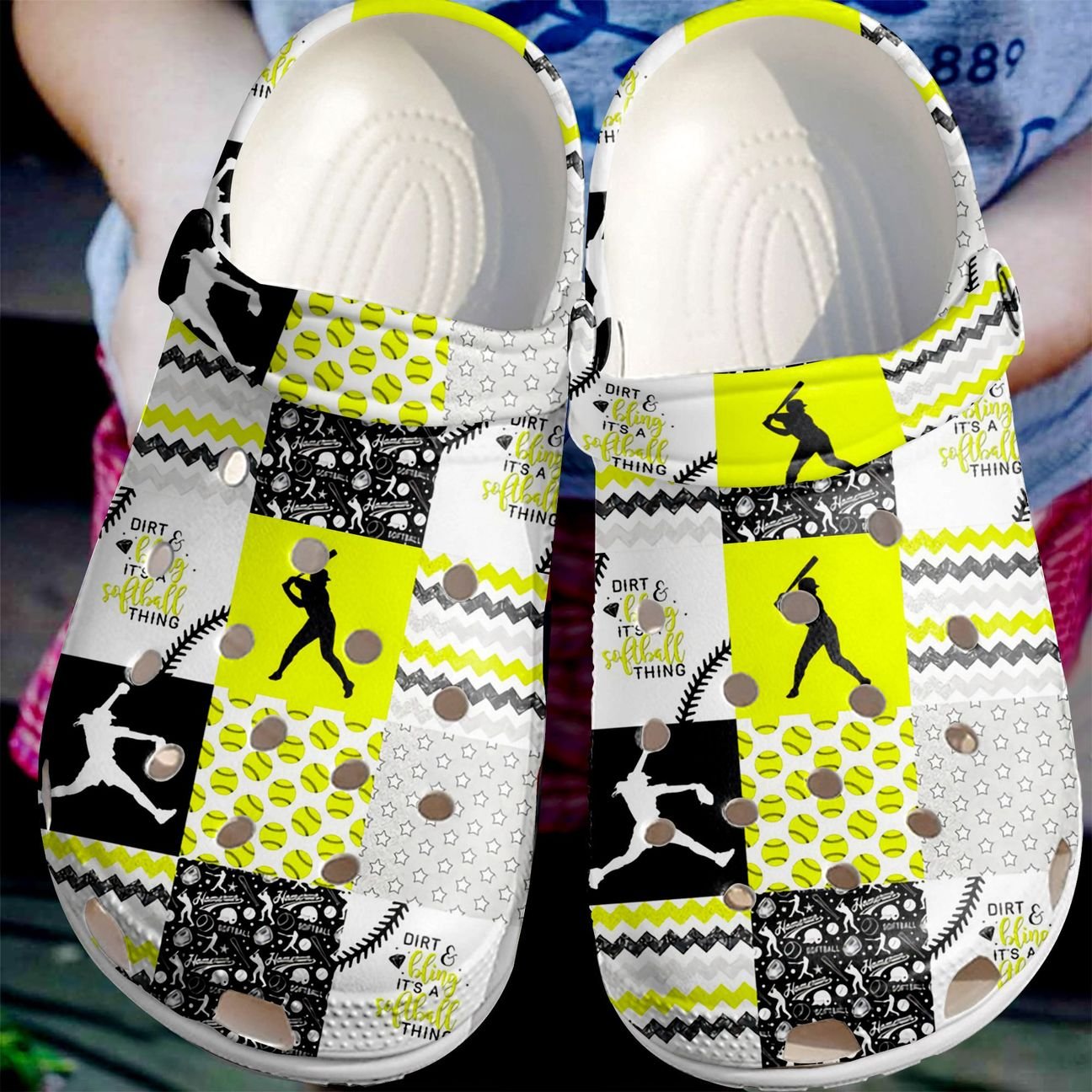 Softball Personalize Clog, Custom Name, Text, Fashion Style For Women, Men, Kid, Print 3D Eat Sleep Softball