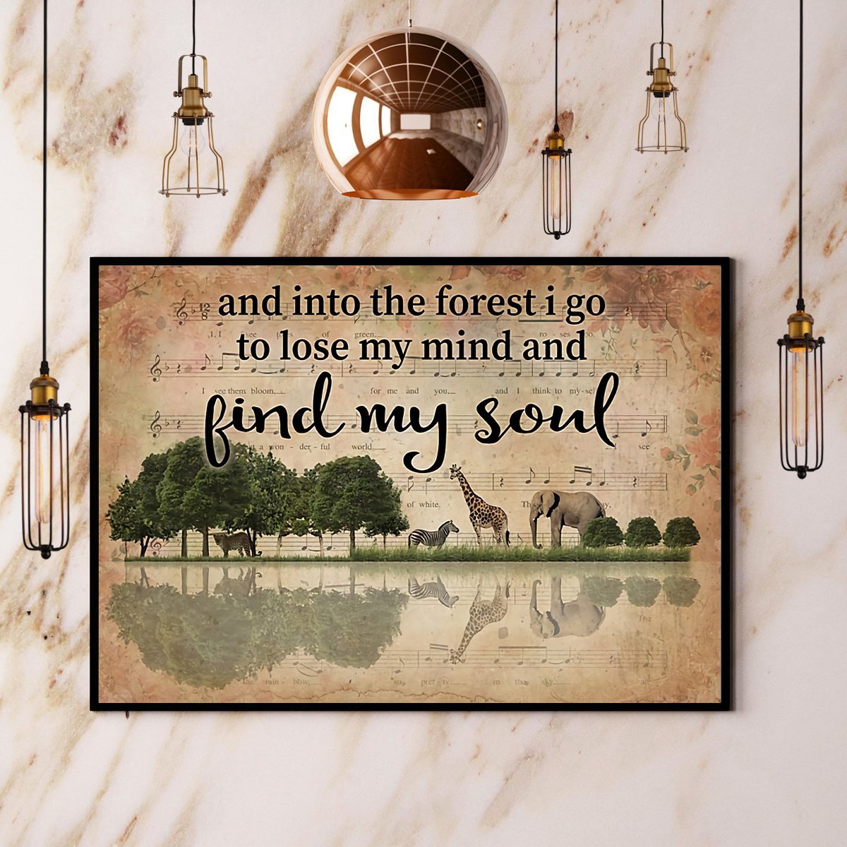 Animal And Into The Forest I Go To Lose My My And Find My Soul Paper Poster No Frame  Matte Canvas Wall Decor