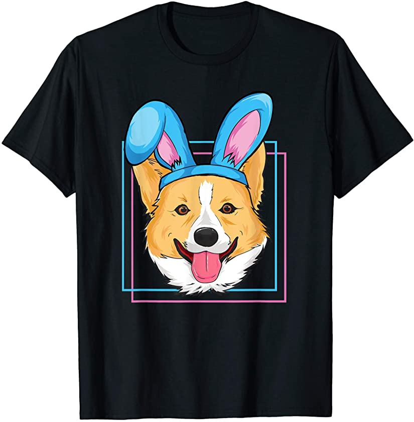 Easter Bunny Corgi Dog Funny Easter Corgi Lover T-Shirt