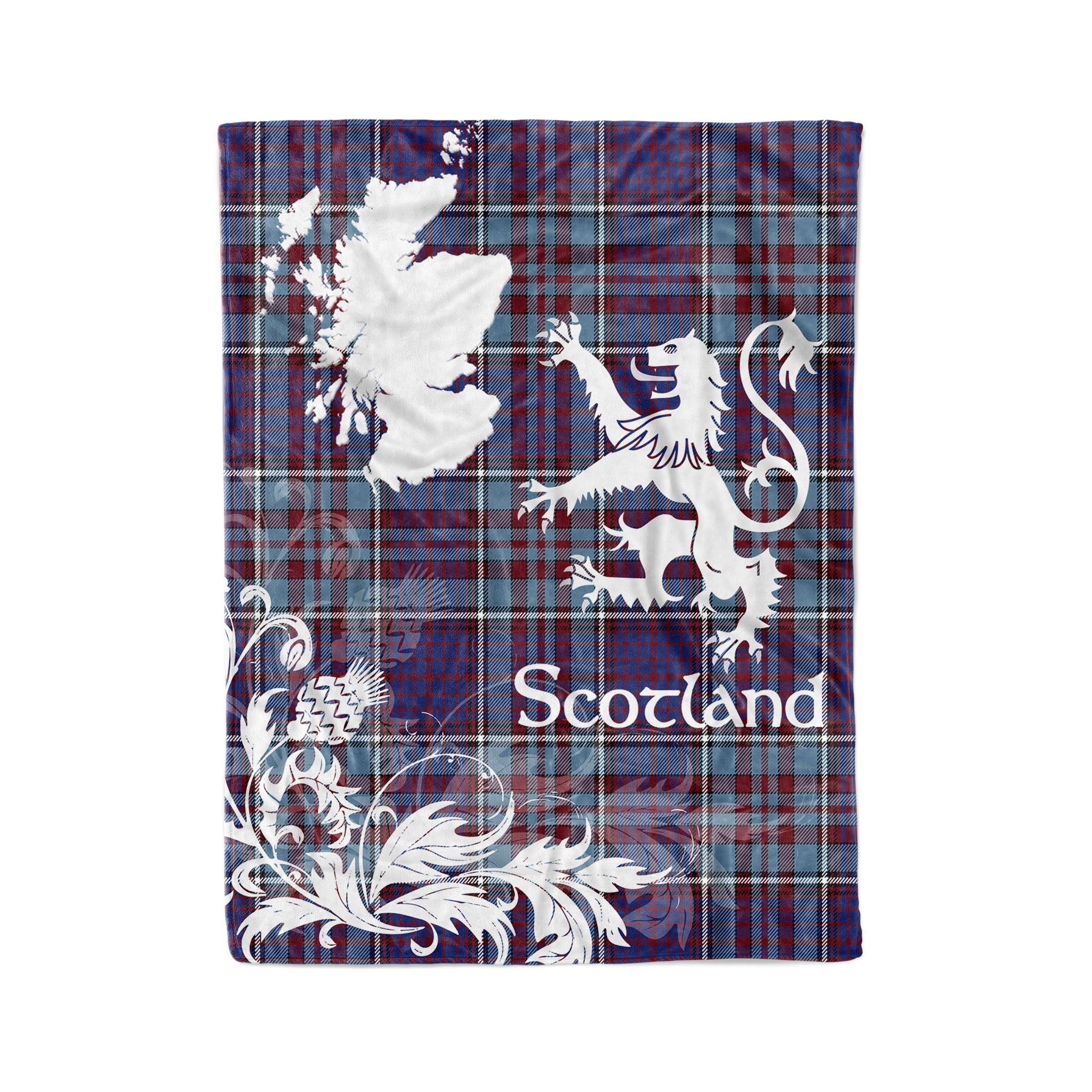 Tartan Plaid Fleece Blanket Tartan Blanket Thistle And Lion Scottish Clan Rcaf Plaid Blanket