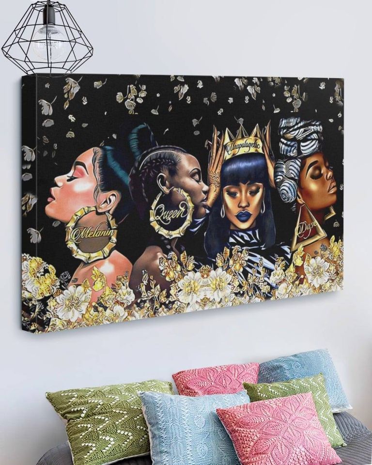 Juneteenth Freedom Day Liberation Day Black Queen Women Beautiful Melanin  Home Living Room Wall Decor Horizontal Poster Canvas Y97