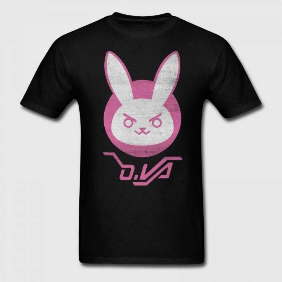 Overwatch D.VA Bunny Spray Tee Shirt men’s fashion T-shirt