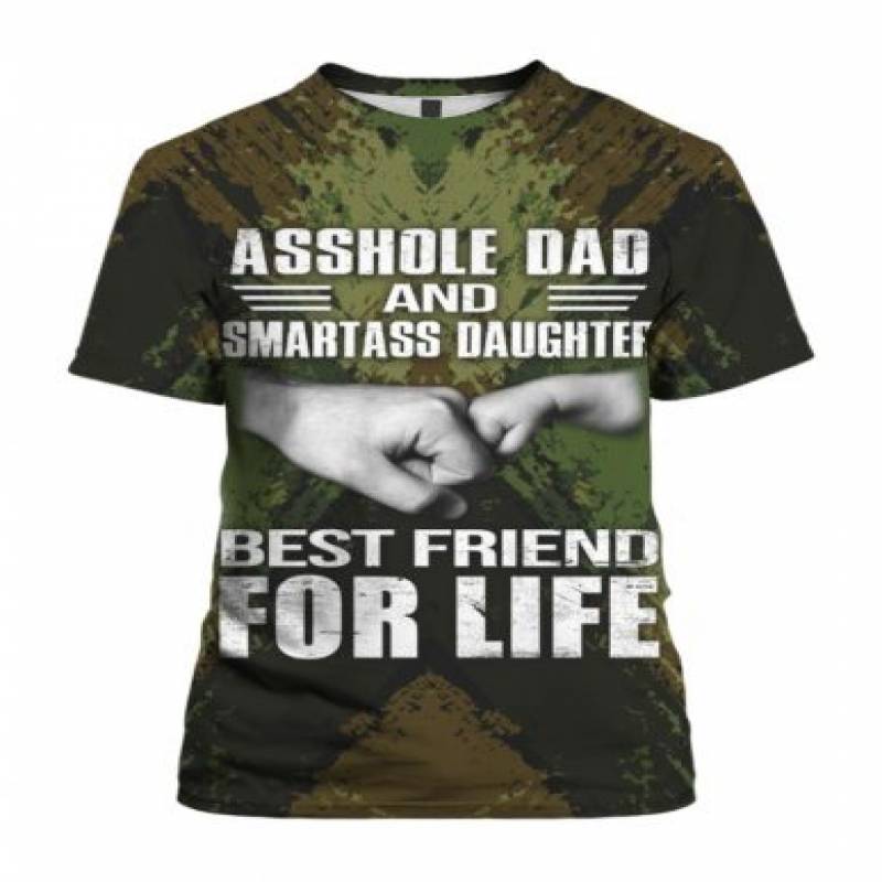 3D Hoodie Asshole Dad And Smartass Daughter BFF