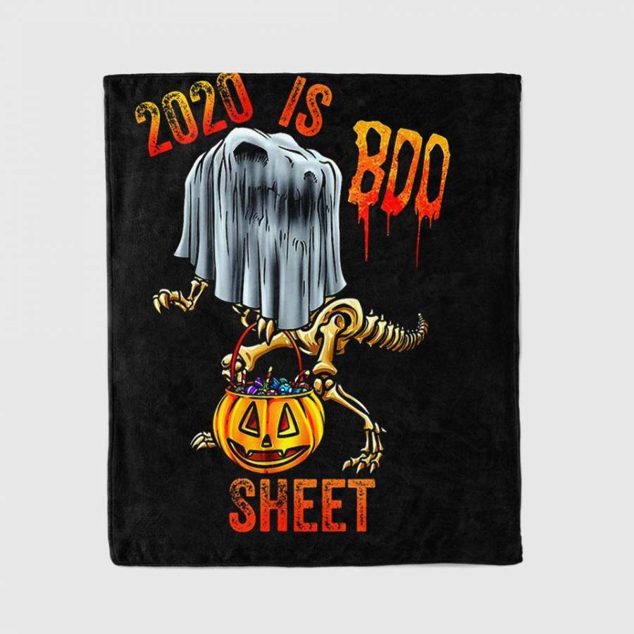 2020 Is Boo Sheet Dinosaur Halloween Costume Men Women Gift Blanket Personalized Fleece Blanket Halloween Gifts