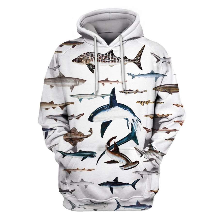 3D All Over Print Shark Hoodie