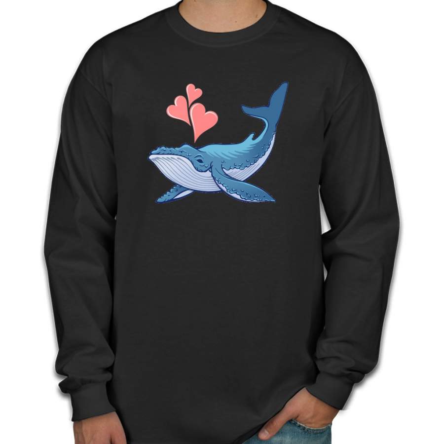 Whale Love! Men Long Sleeve Shirt