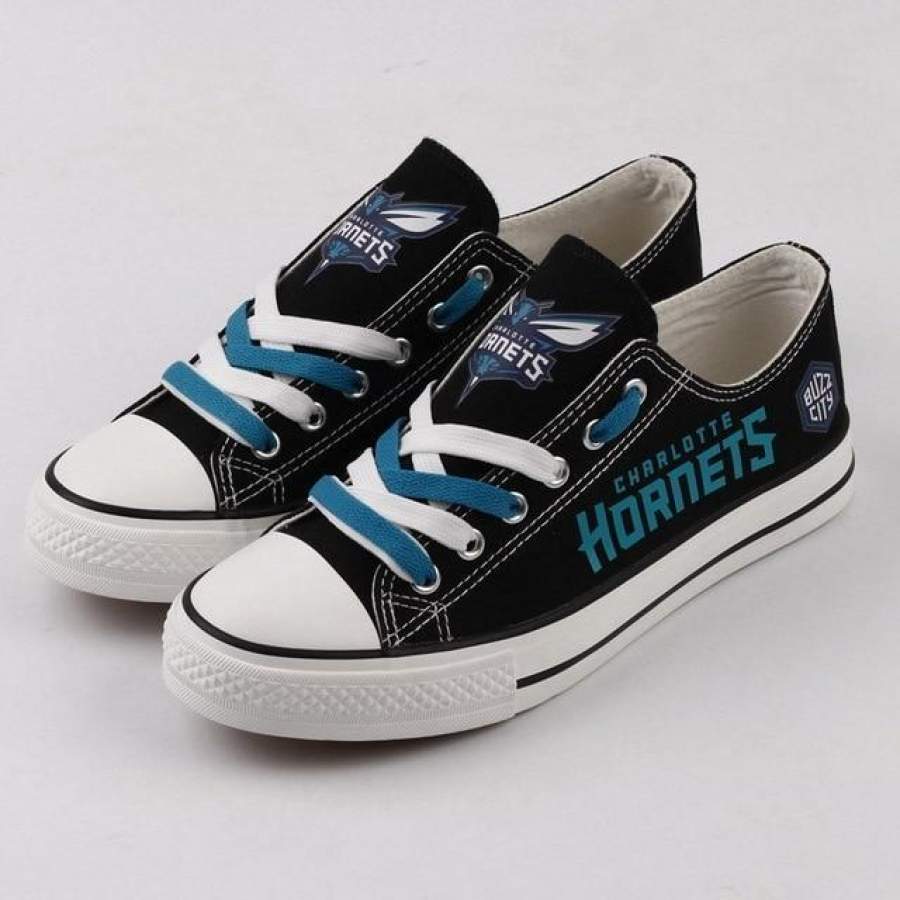 Novelty Design Charlotte Hornets Shoes Low Top Letter In Night Luminous