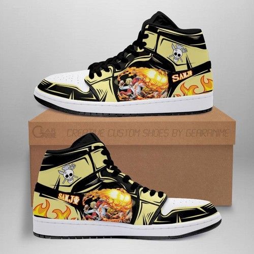 Sanji Jordan Sneakers Straw Hat Pirates One Piece Anime Shoes Fan Gift Jordan Sneaker