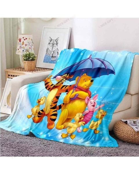 Winnie The Pooh Fleece Blanket Blk-E9N0