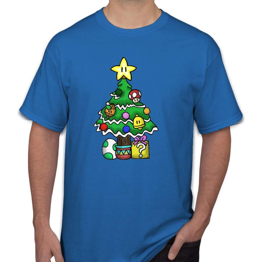 Super Mario – Mushroom Kingdom Christmas (Old) Men T-Shirt