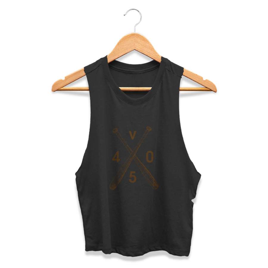 Distressed Graphic Farm Vintage CPY Womans Crop Tanktop Tee