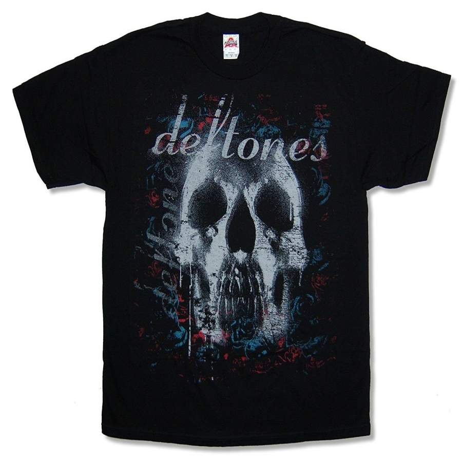YPS Fashion T-Shirt Fashion shirt Men’s casual t-shirt Adult the Deftones Skull Black Tee Shirt