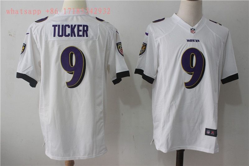 Baltimore Ravens Justin Tucker #9 2020 NFL White Jersey Jersey