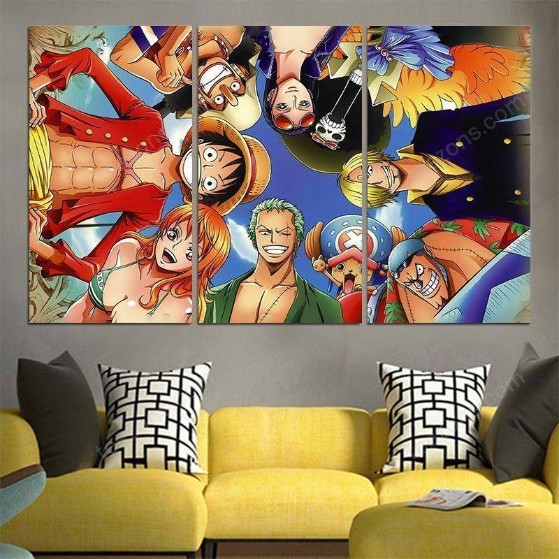 One Piece Characters Canvas - One Piece 3D Printed Canvas Bespoketshirt