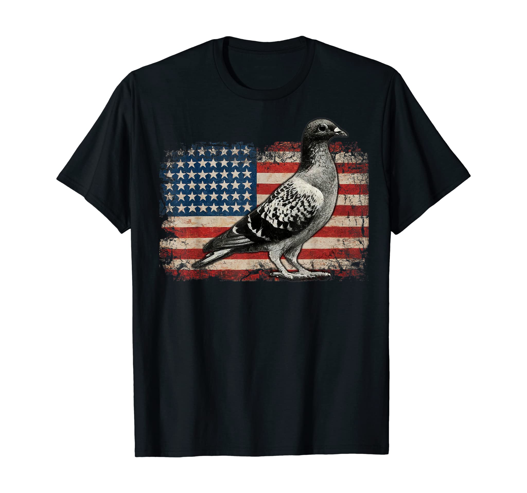 Pigeon Bird 4th of July USA Patriotic Gift pigeon USA flag T-Shirt