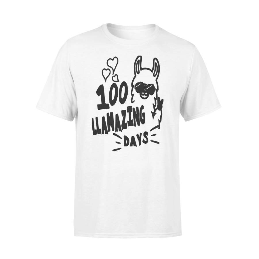 Teacher Llama 100 Llamazing Day Of Schools T-shirt