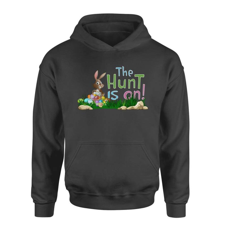 The Hunt is On – Bunny Easter Egg Easter Hoodie NQS162