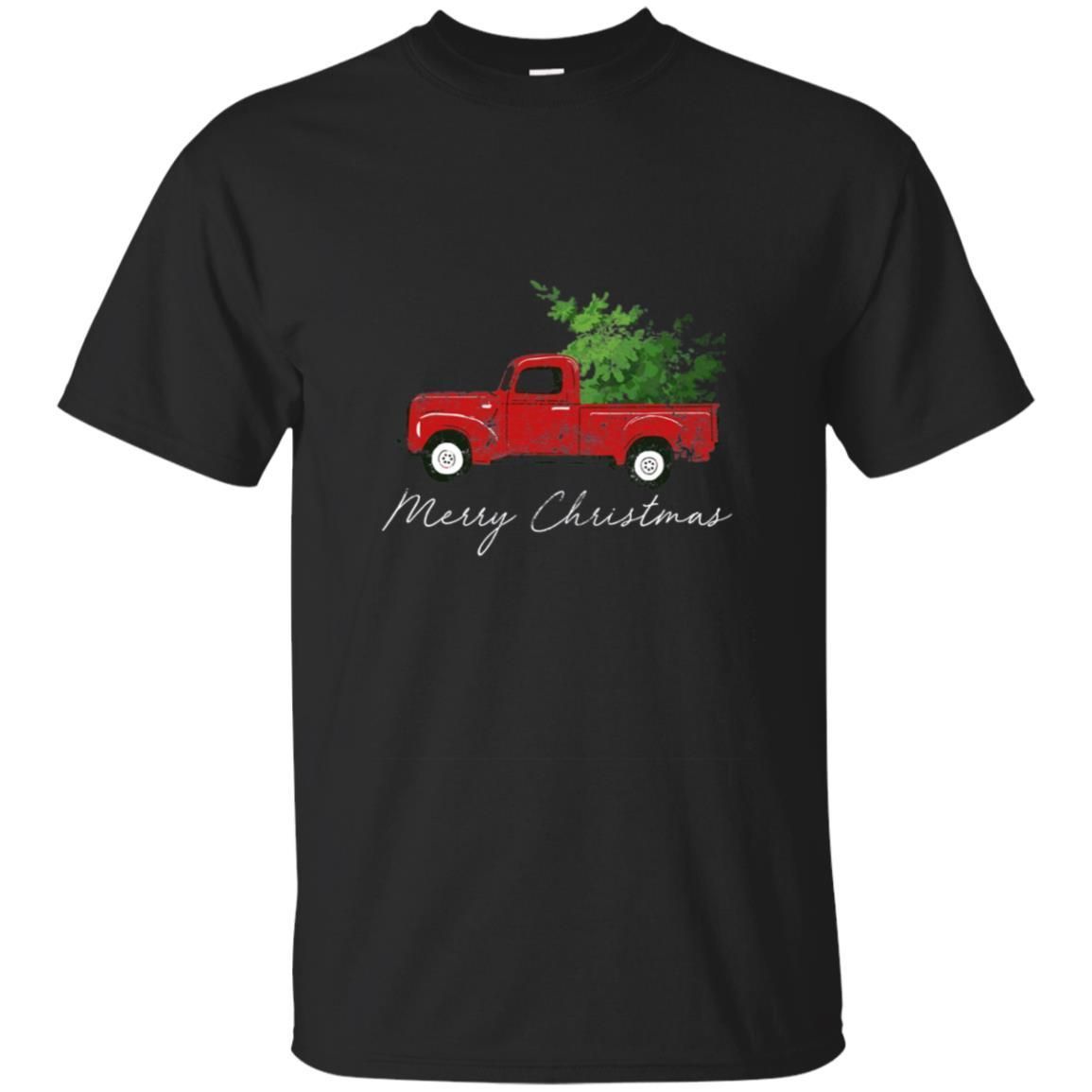 Buy Vintage Wagon Christmas Long Sleeve Shirt – Tree on Truck