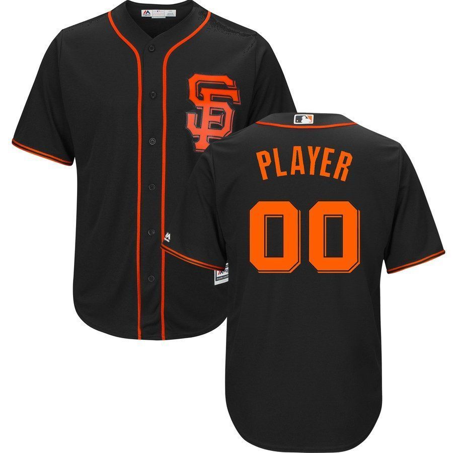 San Francisco Giants Majestic Alternate Cool Base Custom Jersey Jersey Black 2021