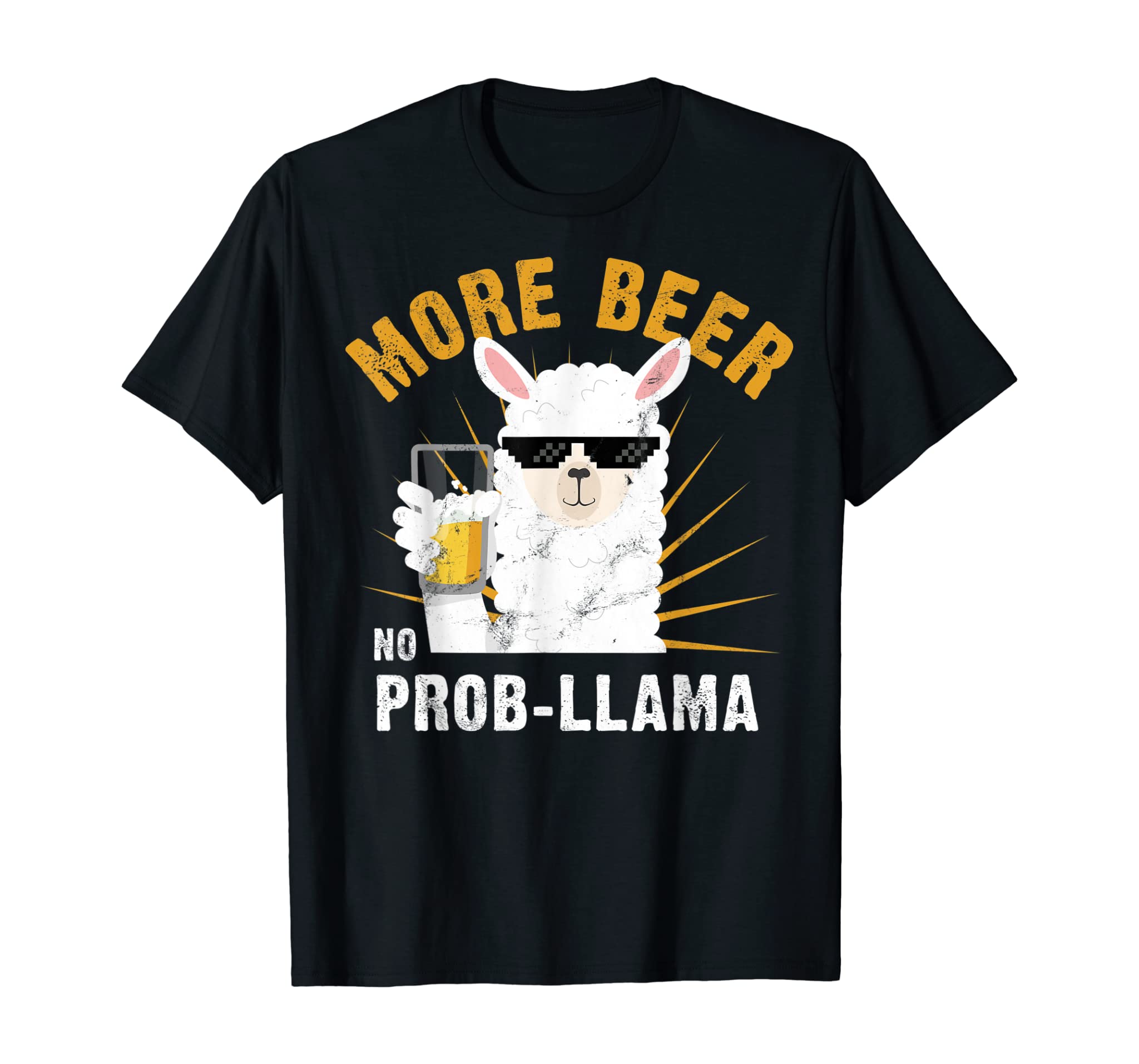 More Beer No Prob Llama Funny Tshirt Drink Cool Alpaca T-Shirt