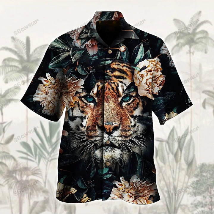 Tiger Hawaiian Summer Aloha Gift For Ha98224