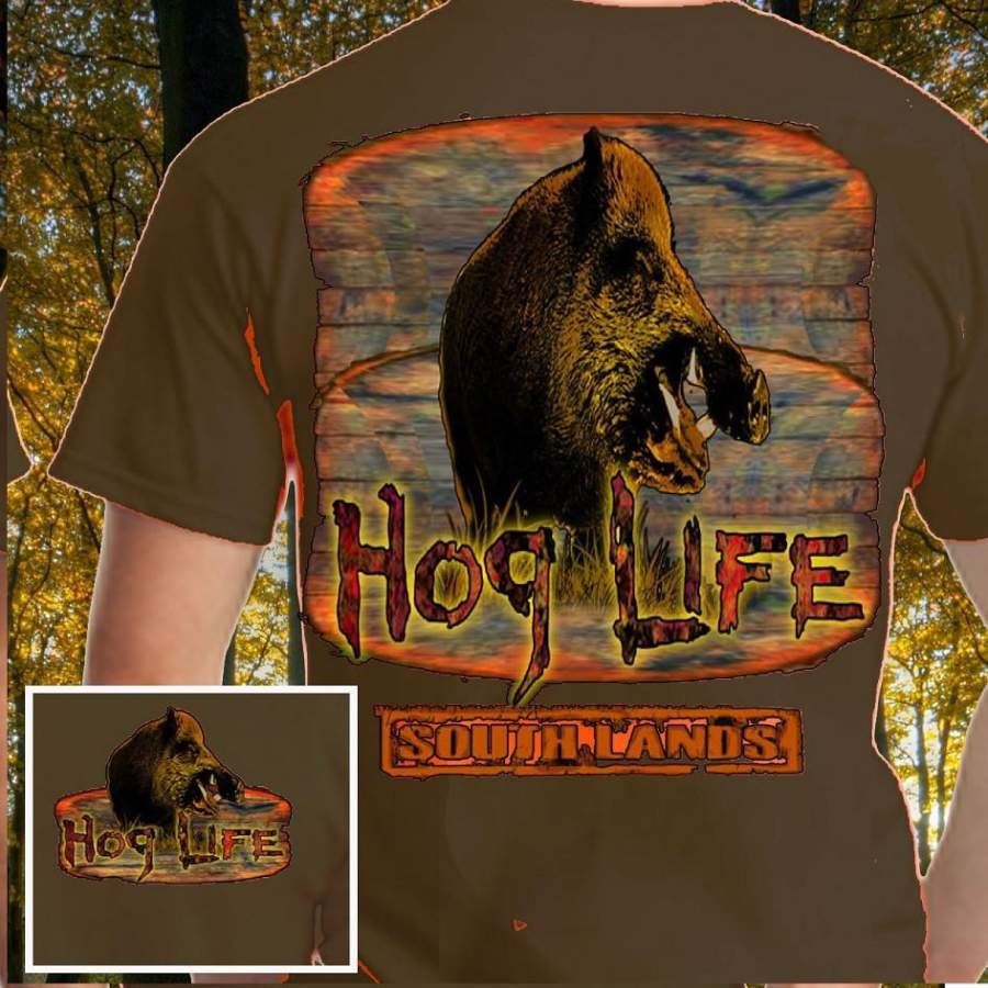 Country Life Outfitters Hog Life Southlands Olive Vintage Unisex Bright T Shirt