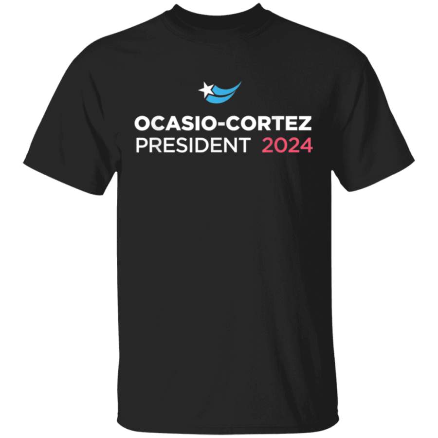 Alexandria OcasioCortez For President 2024 campaign tshirt