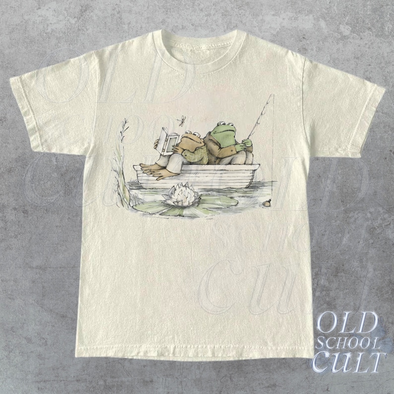 Frog 90s Vintage Graphic Shirt, Retro Toad Tee, Nature Shirt, 2000s Frog T-Shirt, Book Lovers Shirt, Vintage Unisex Oversize Cotton Tee