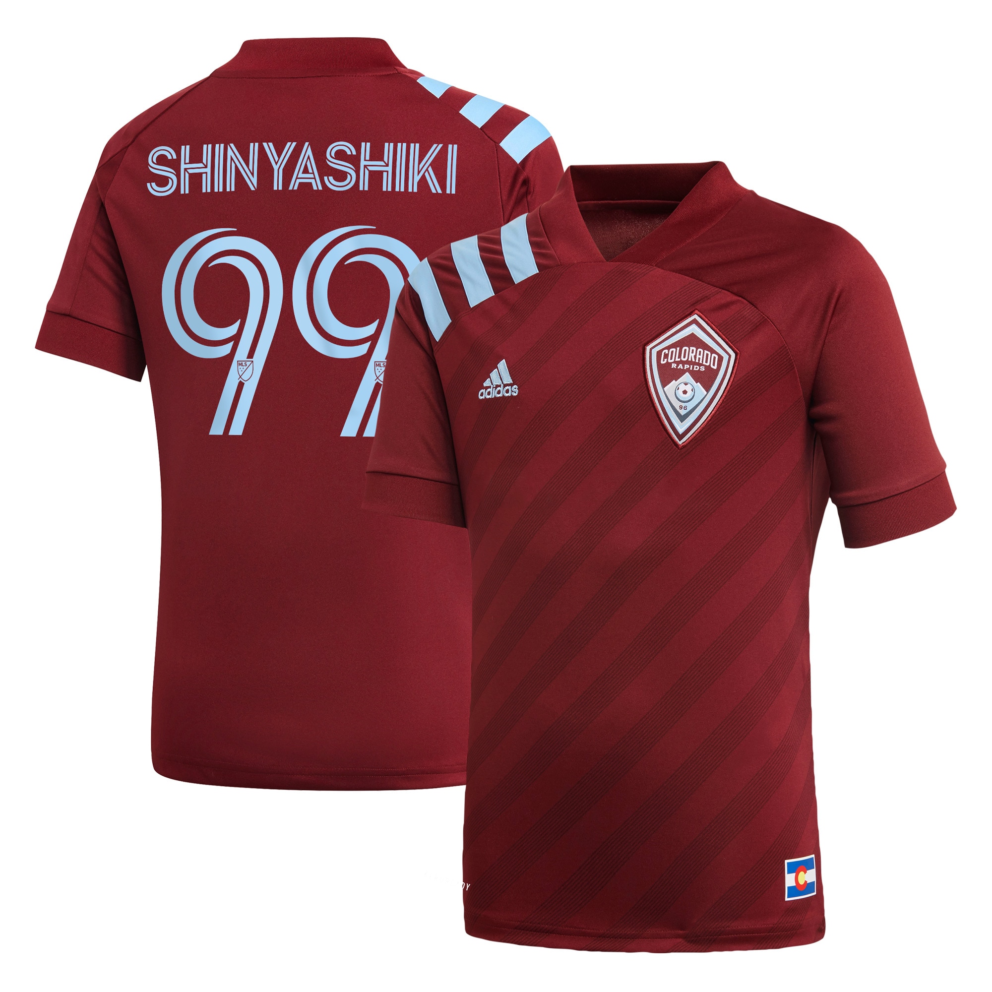 Andre Shinyashiki Colorado Rapids Youth 2021 Primary Replica Player Jersey – Burgundy